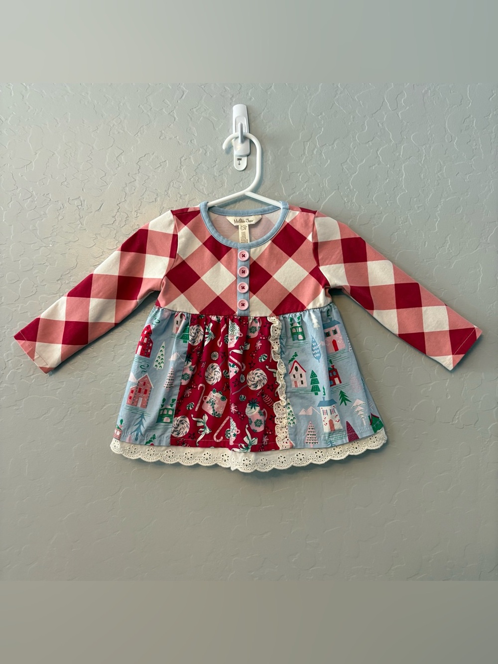 Matilda Jane heart to heart tunic in land of sweet winter Christmas 12-18 month